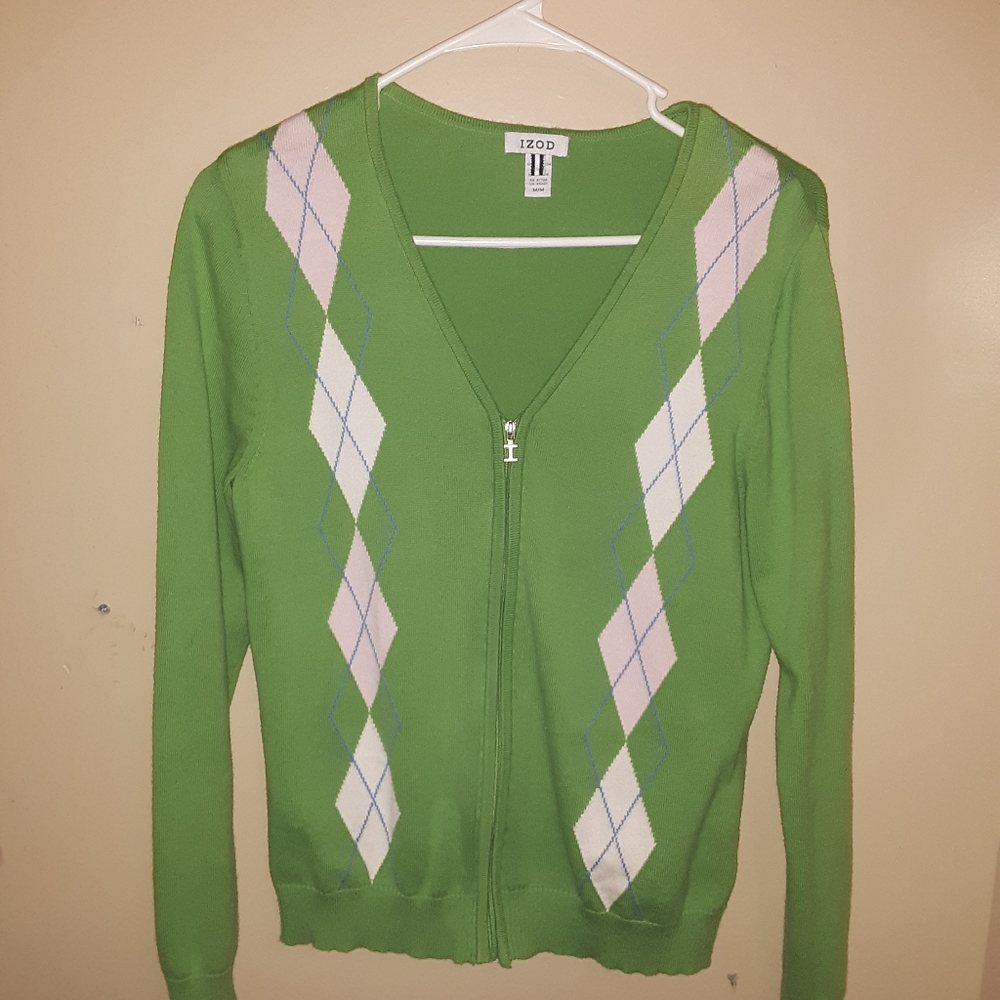 IZOD m/m argyle cardigan